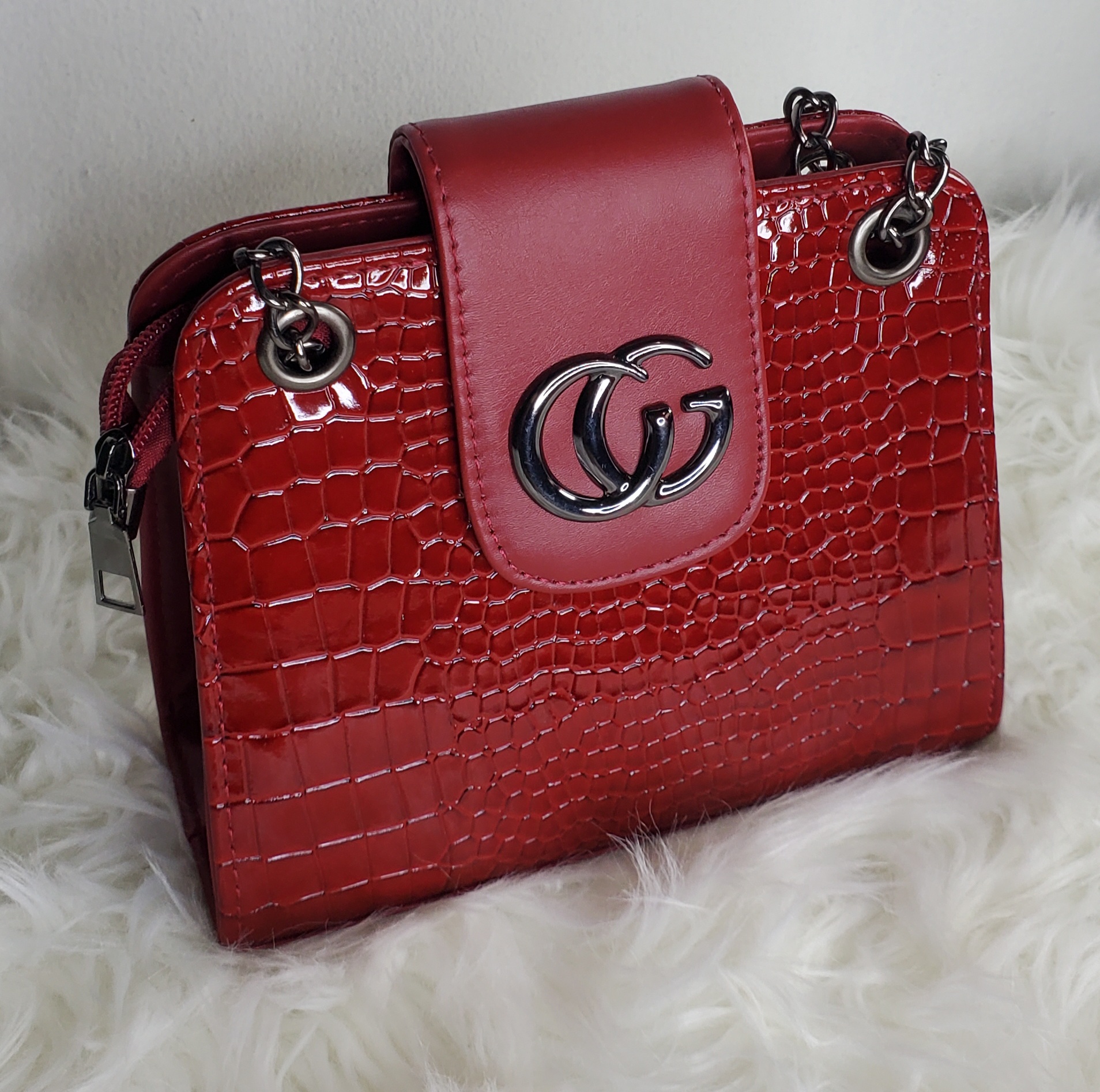 Crimson Edge Handbag