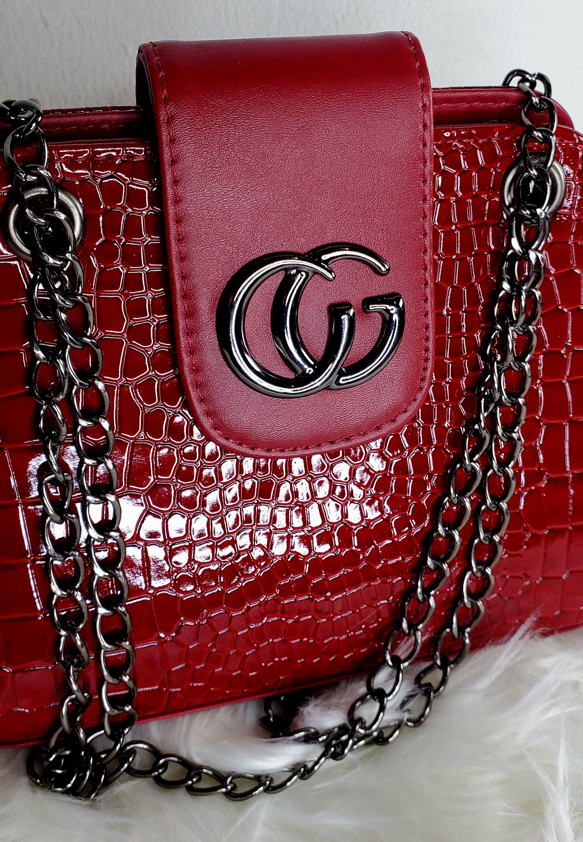 Crimson Edge Handbag