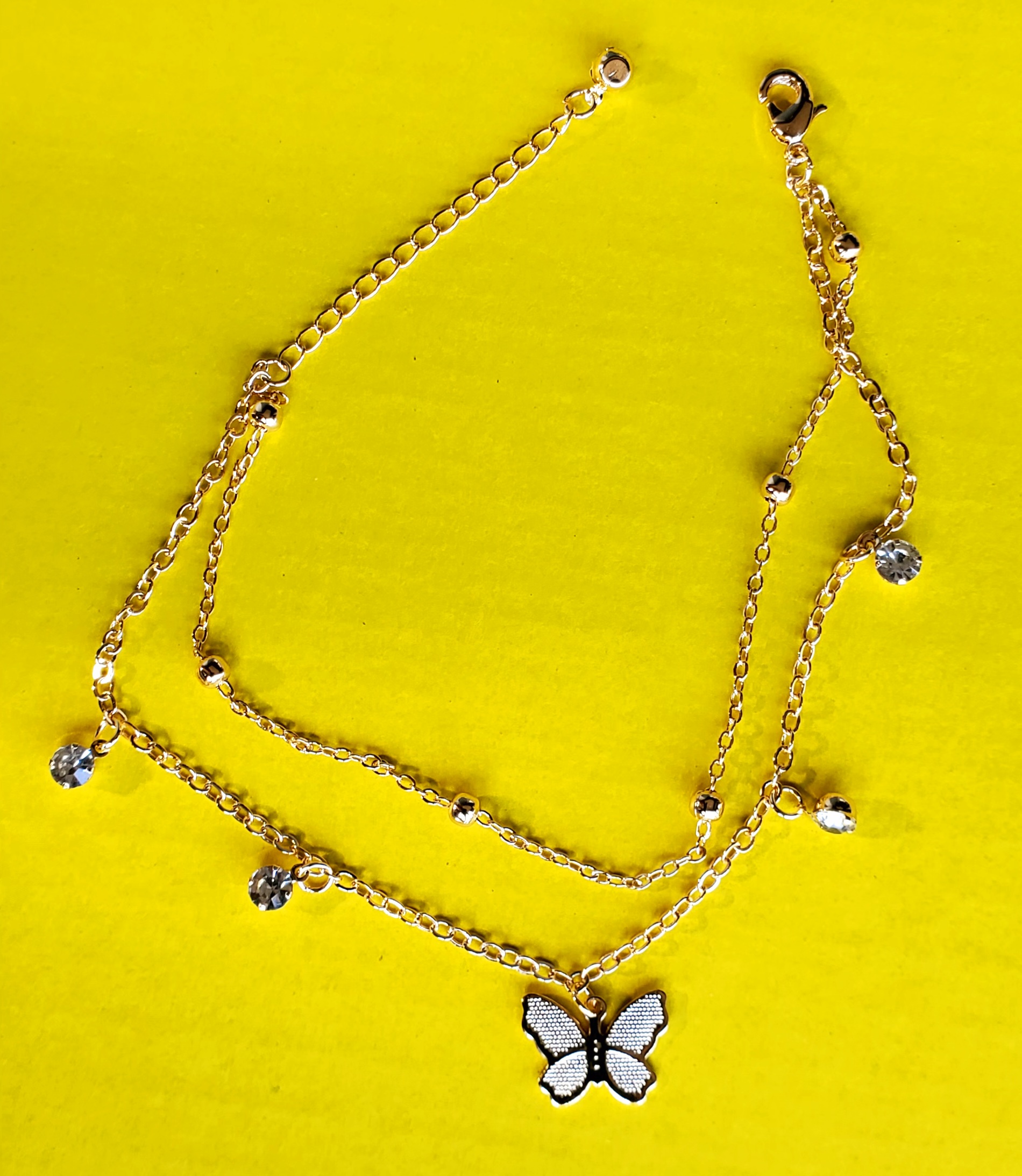 Butterfly Charm Gold Anklet