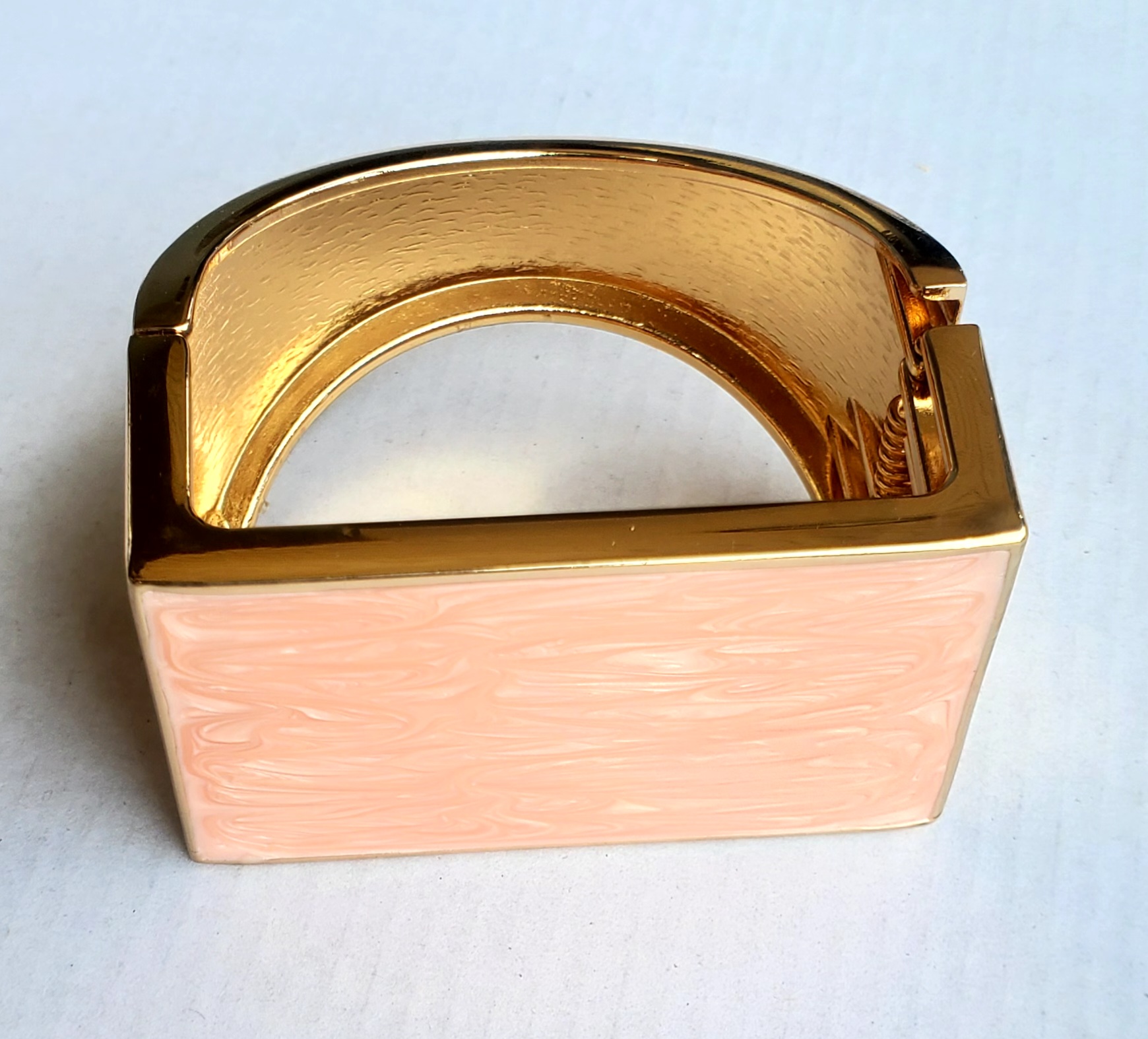 Chunky Pink and Gold Bangle